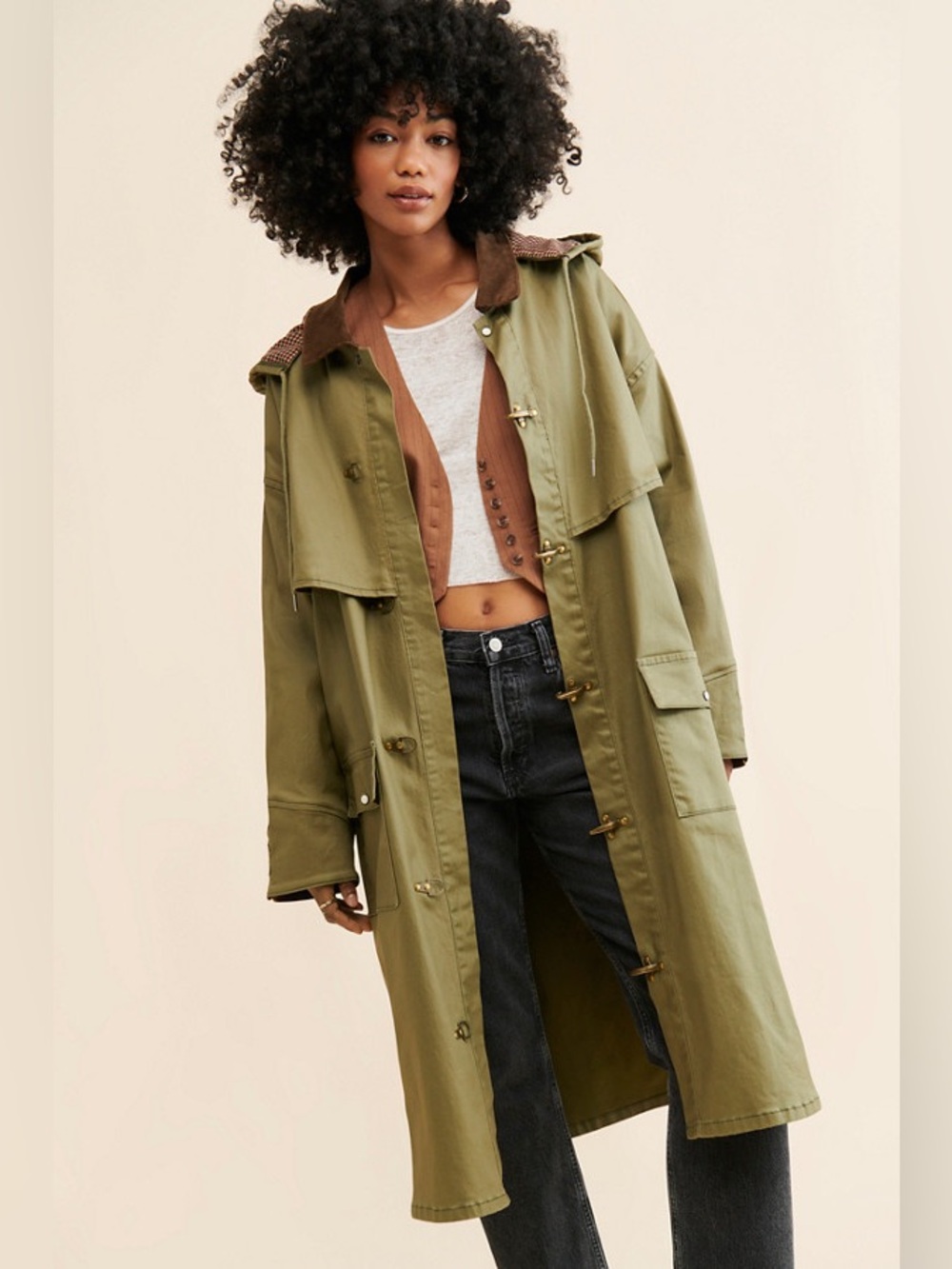 FOUND Prairie Buckle Coat Barn Jacket Size M